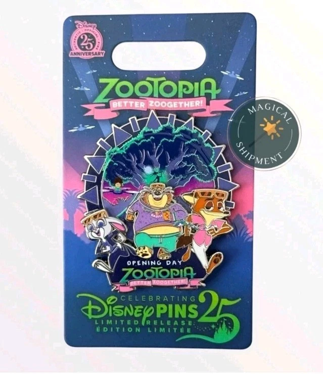 NWT!! Disney Parks Zootopia Better Together Opening Day Limited Release Pin