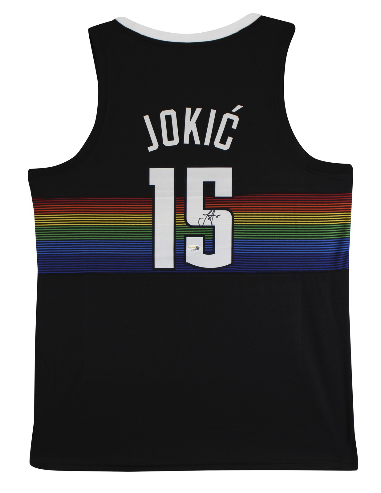 Nikola Jokic Autographed Signed Denver Nuggets Authentic Black Throwback Pro Style Jersey JSA 