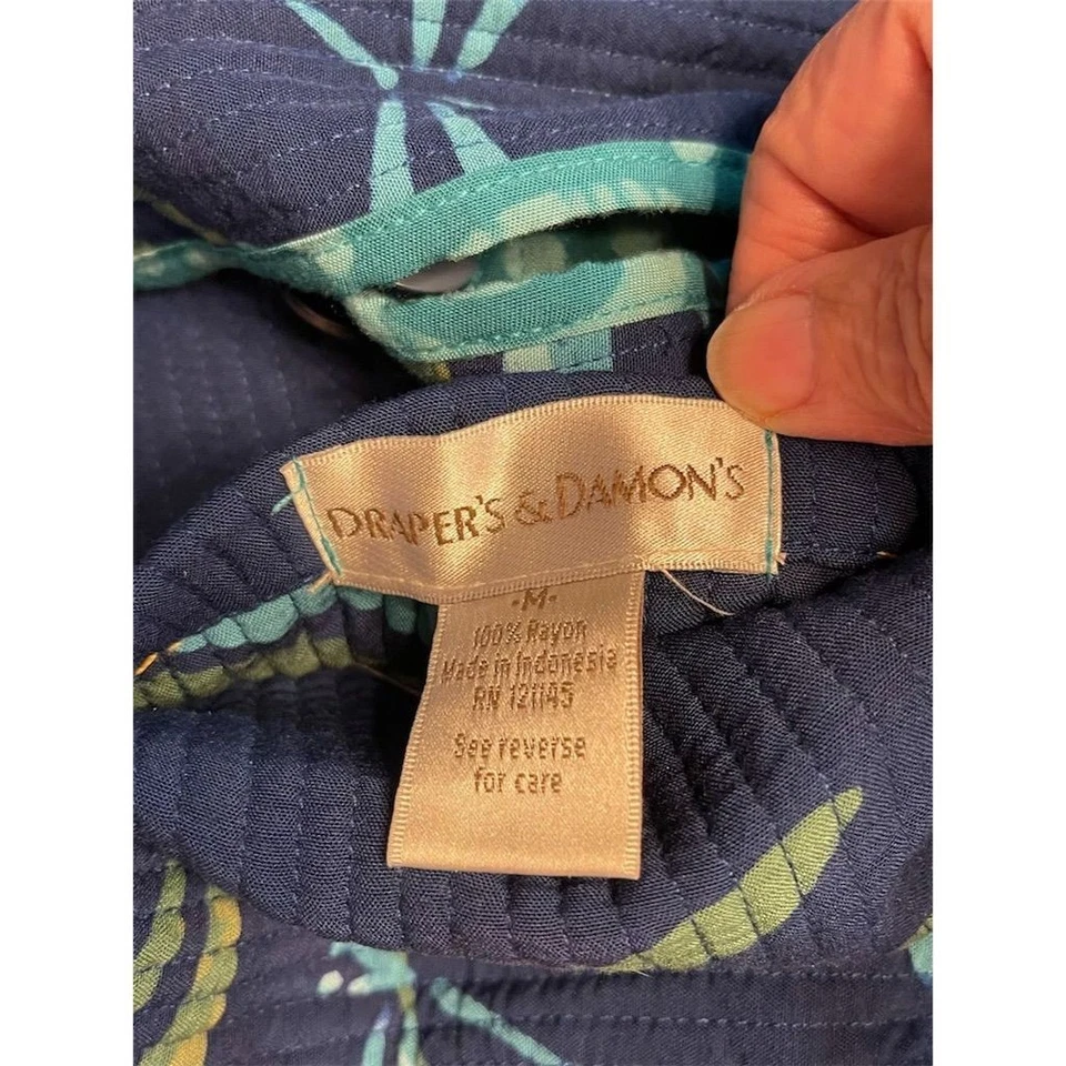 Chaqueta acolchada Draper's & Damon's para mujer M reversible libélula/remolino multicolor Foto 3 de 4