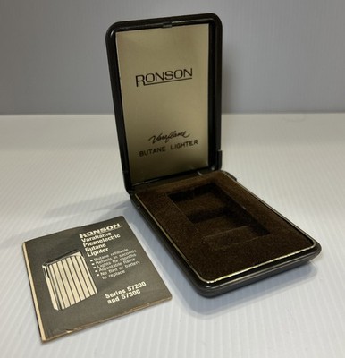Vintage Ronson Varaflame Lighter Brown Presentation Box & Instructions Only
