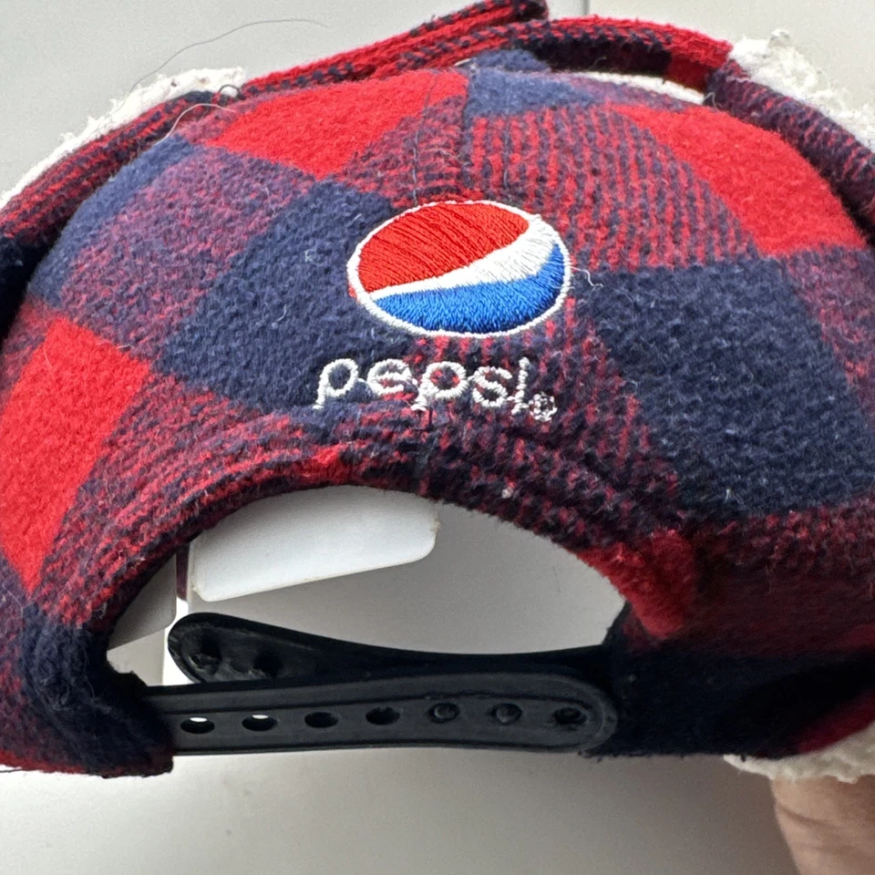 Minnesota Twins Plaid Flap Cap Bomber Hat SGA Sherpa SnapBack - Image 3 of 4