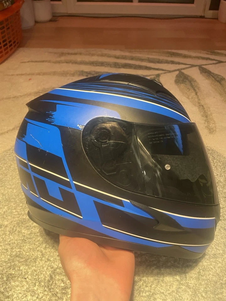 Germot Helmets Gr. L ECER22-05 Motorradhelm Farbe Blau Schwarz - Bild 2 von 4