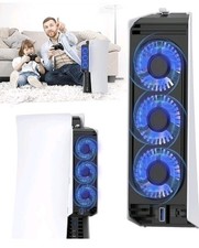 QYCHHJ Cooling Fan for PS5 Cooler Fan for PS5 Accessories with LED Light and 3.0