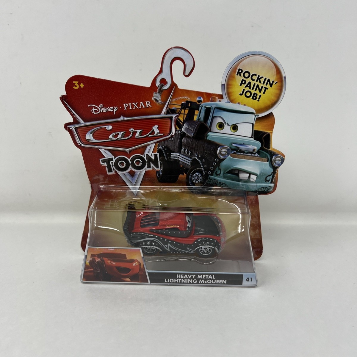 2010 Disney Pixar Cars Heavy Metal Lightning McQueen Toy Car for