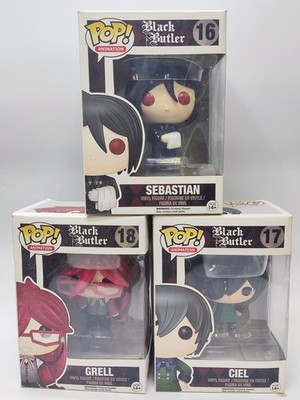 Funko POP Animation Black Butler Sebastian Grell Ciel 3 Figure | eBay