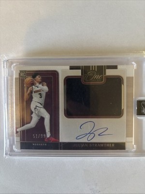 2023-24 Panini One and One Julian Strawther RPA /99 Encased RC Precision Jersey