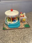 Vintage 1972 Fisher Price Little People Play Merry Go Round Carousel Works!