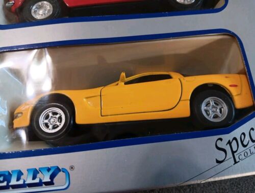 VINTAGE WELLY Chevrolet Corvette DIE-CAST (set of 2) Cars 1:38 Scale 4" (NEW) - Picture 4 of 14