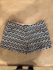 Nautica Little Girls' Printed Adjustable Waistline Chambray Shorts Size 12