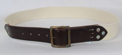 Polo Ralph Lauren Weathered Brown Leather Cream Fabric  display picture 1