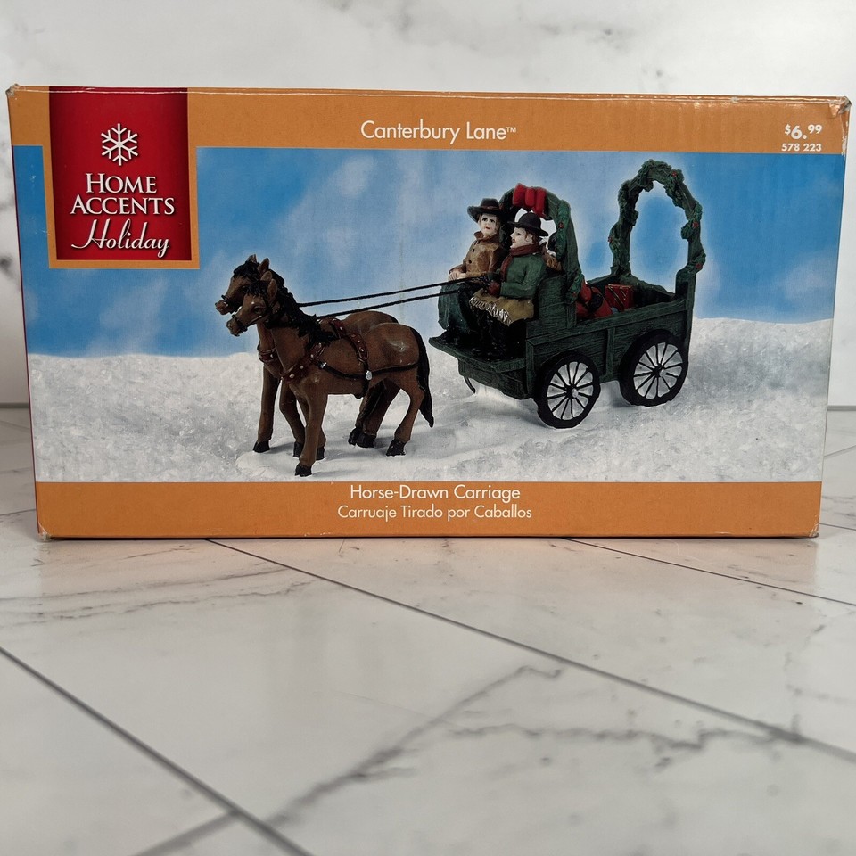 Home Accents Canterbury Lane Horse Drawn Carriage Christmas Village See