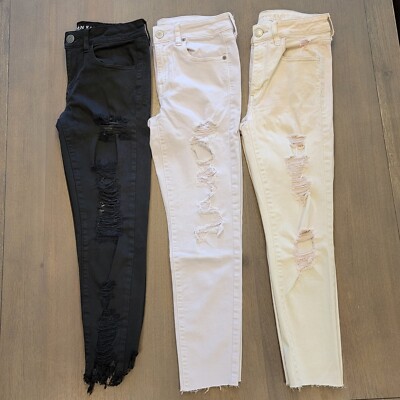 3 AMERICAN EAGLE Women's Stretch Jeggings Read Description Size 6 Short.
