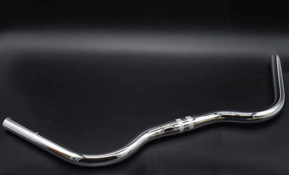 VELO EXQUISIT Randonneur Halbrenner Lenker silber poliert Stahl 550 mm - 25,4 mm