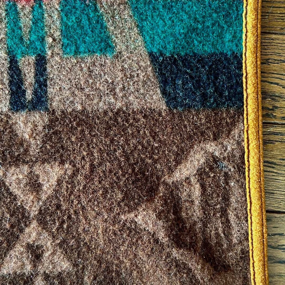 "GEBRAUCHT" 1930er Pendleton Cayuse Indianer Decke Leuchtfeuer Wolle Navajo R... - Bild 4 von 4