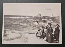 Cartolina Foto Mussolini ministri Lessona Alfieri E l'ammiraglio Cavagnari 1937