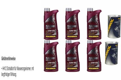 6L Motoröl MANNOL Racing+Ester 10W-60 2x MANNOL Leak-Stop ADDITIV