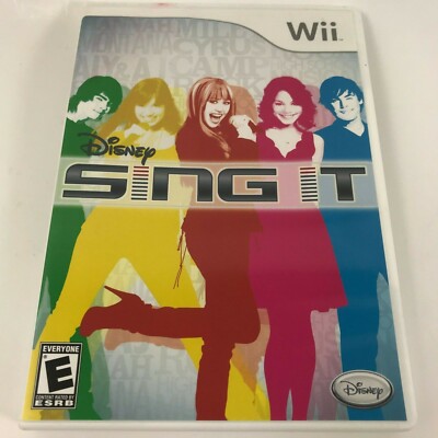 Disney Sing It Nintendo WII Simulation Video Game - Jonas Brothers - Miley Cyrus
