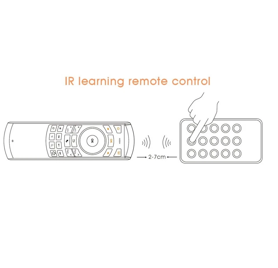 Rii i25 Kabellose Fernbedienung Tastatur AirMouse Lernfähige Tasten Controller - Bild 4 von 4