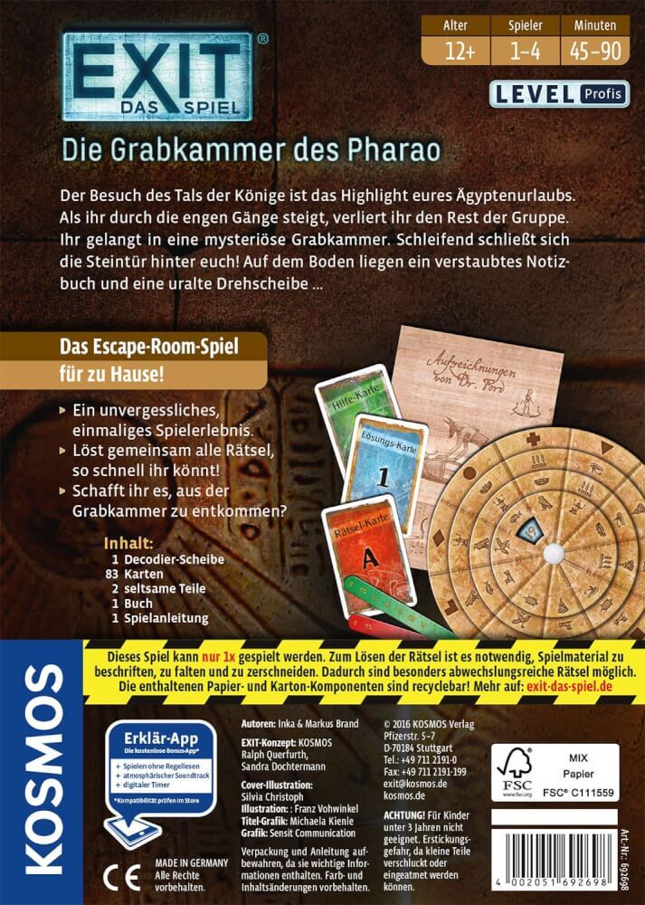 Thumbnail - Kosmos Exit - Das Spiel: Die Grabkammer Des Pharao