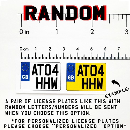 RC 1/10 UK BRITISH Number Plates Scale Sticker GB BRITAIN License Plate Licence - Picture 100 of 191