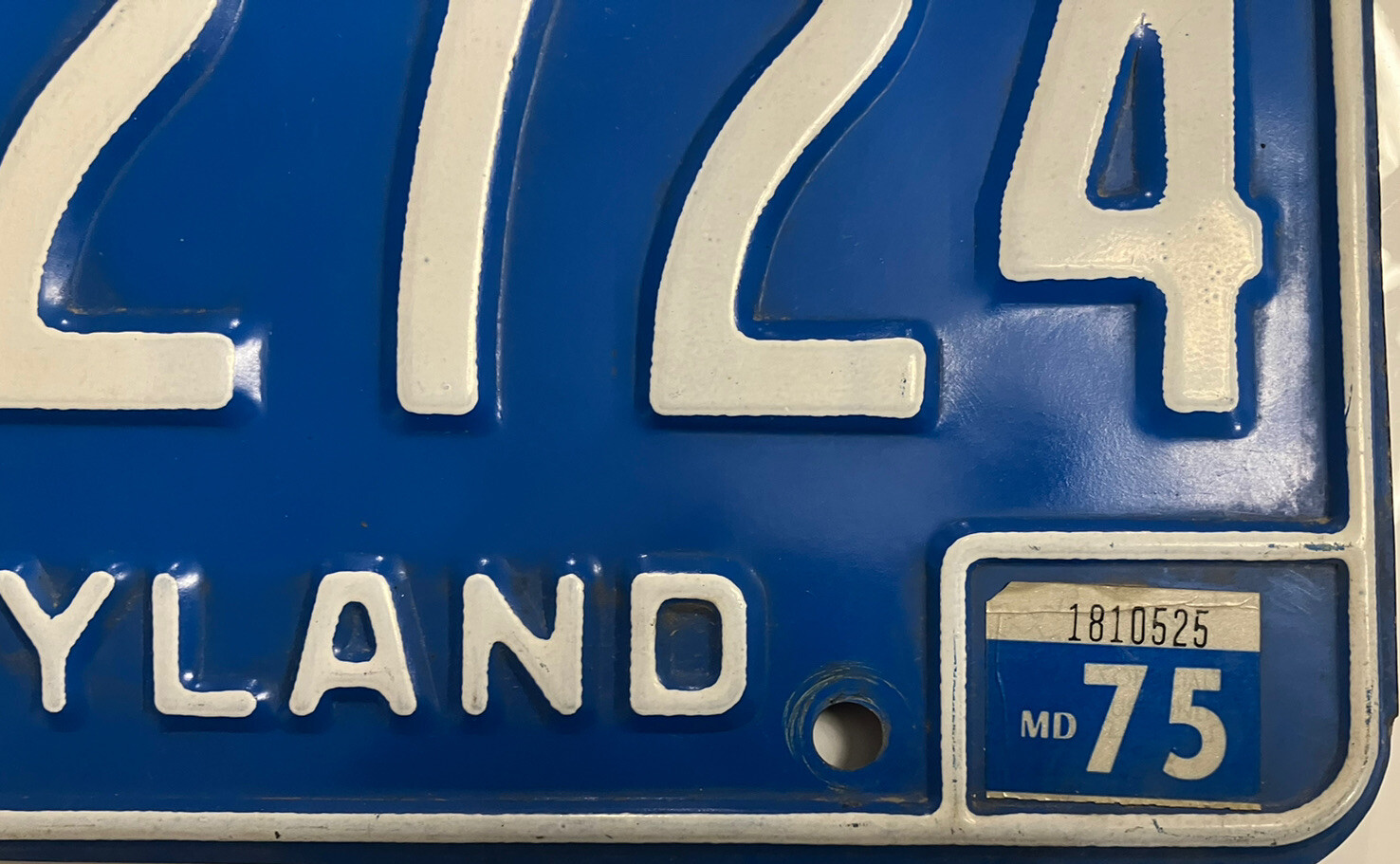 Expired 1971 Vintage Fire Department Maryland DMV License Plate Md. Tag