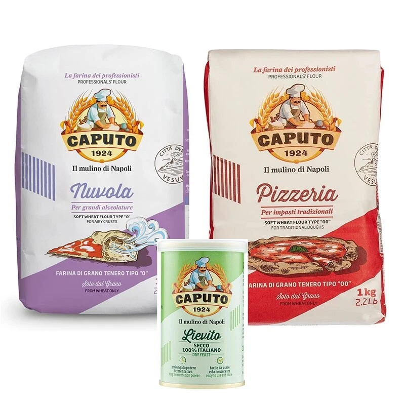 Farina Caputo Pizzeria 5 DA 1 KG+5 DA 1 KG Nuvola + Lievito Secco 100 gr ATTIVO