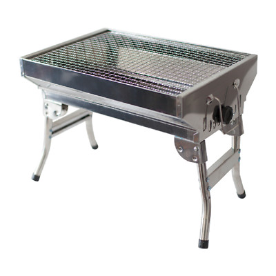 Edelstahl Mangal Angler Schaschlik Grill mit klappbaren Beinen Anglergrill