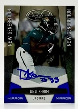 2010 Certified New Generation Mirror Blue Deji Karim RC Auto 39/50 Jaguars