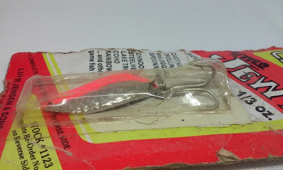 Señuelo de pesca de colección Luhr Jensen LiTTLE JEWEL Ham Nic Fire 1 7/8" cuchara Wiggler 1/3 Foto 4 de 4