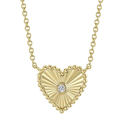 14 K giallo oro taglio diamante perlina catena collana, 1.0 mm