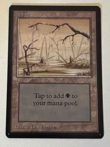 Magic the Gathering MTG Swamp v.1 (High) Beta NM- (Beta Bob)