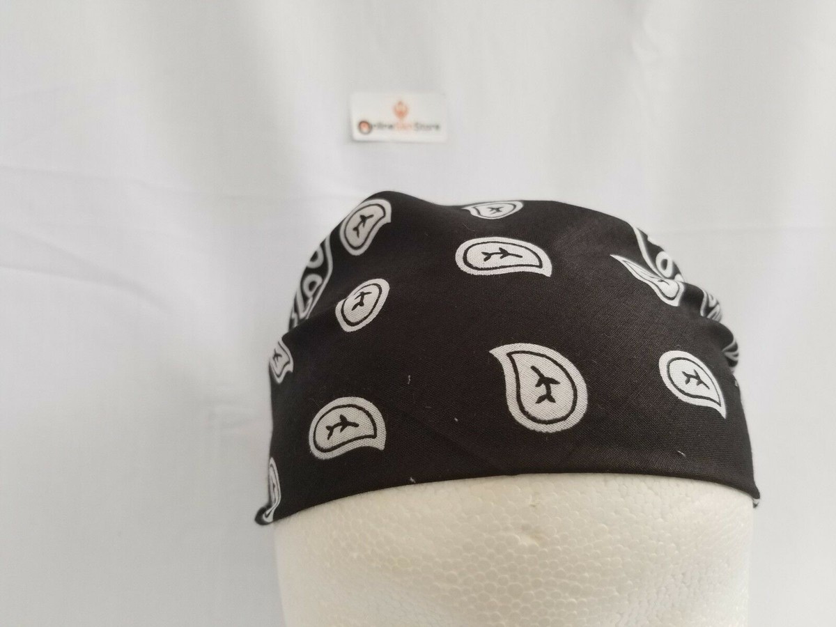Sikh Punjabi White Khalsa Black Khanda Bandana Head Wrap Gear Rumal Ha - Foto 13