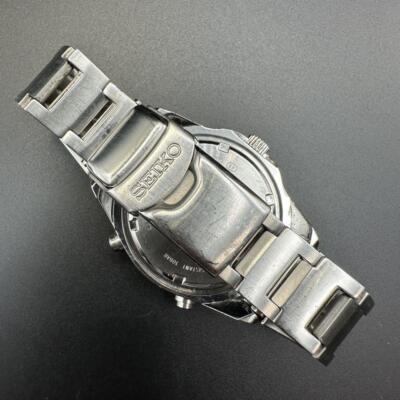 Seiko Sus 6M26-6020 Multi Function Chronograph White Silver