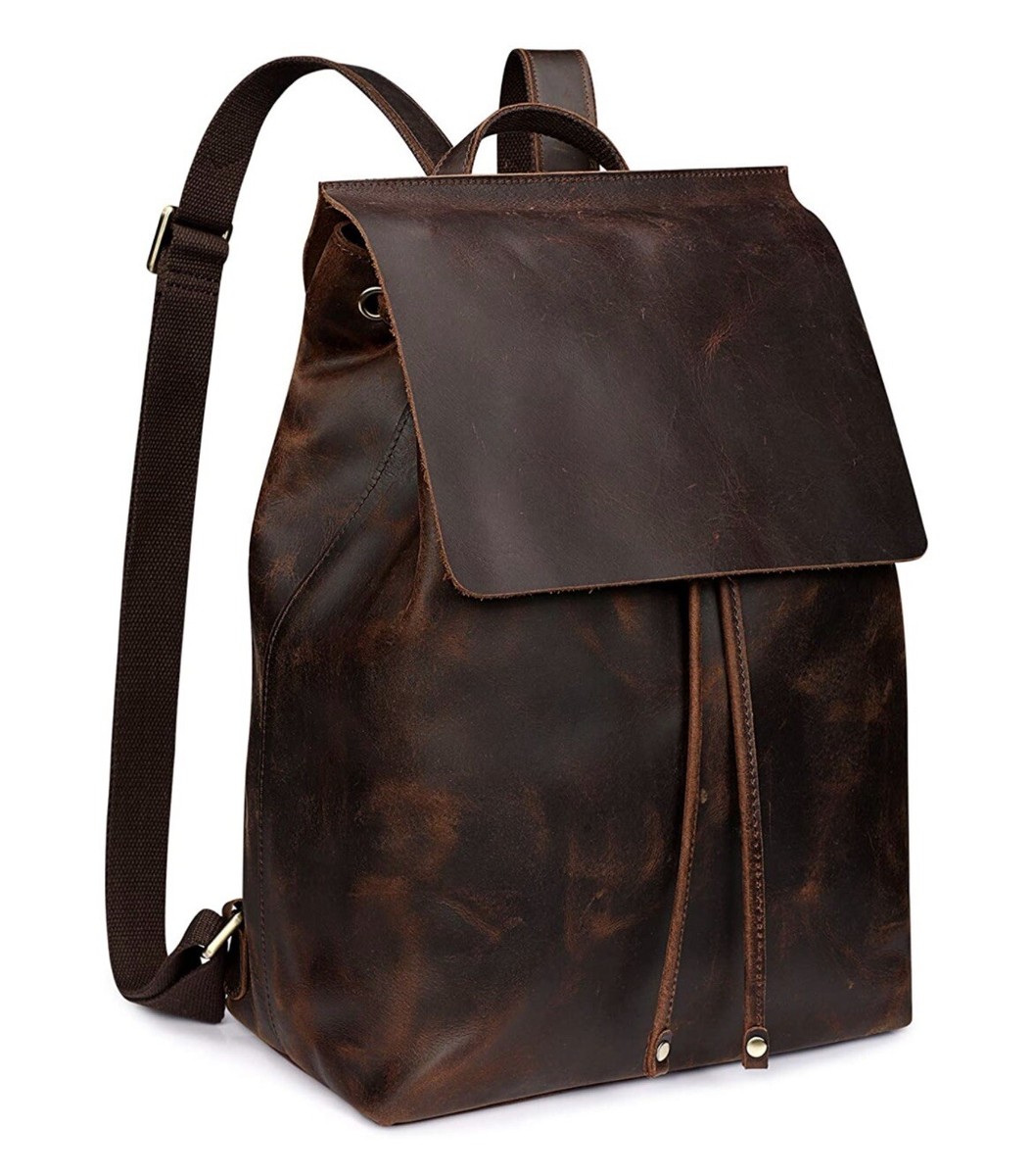 S-ZONE Women Vintage Genuine Leather Backpack Purse Fashion  display picture 3