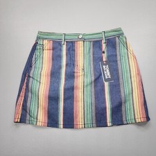 TOMMY HILFIGER Jeans Road Trip Rainbow Colorful Denim Skirt Women's Size 27