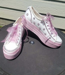 bridal platform sneakers