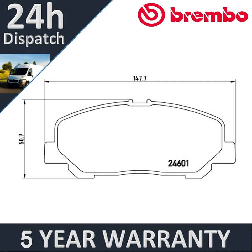 Juego de pastillas de freno delanteras Brembo para Toyota Alphard Previa 2.4 2.5 3.5 0446528520 Foto 2 de 4