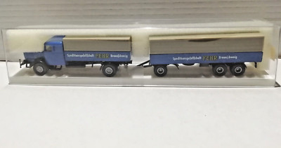 Brekina Automodelle H0 1:87 LKW Büssing 8000S Hängerzug Spedition FEHR OVP 7420
