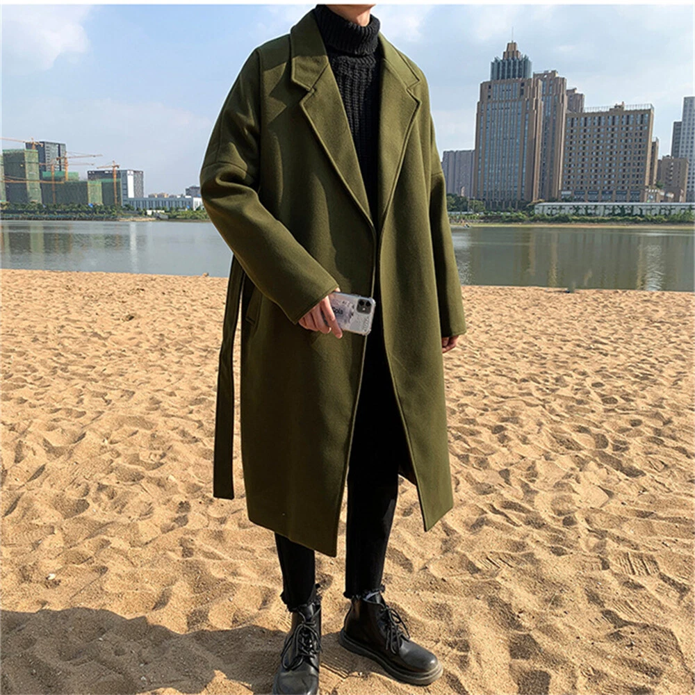 Mens Casual Outwear Fashion Outcoat Autumn Winter Coat Long Sleeve Warm  Jacket