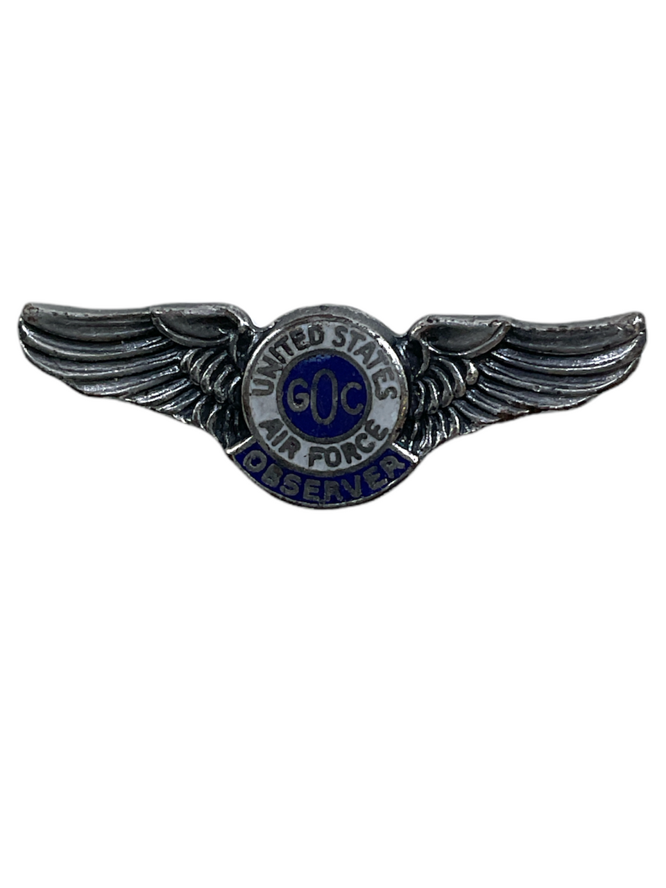 US Air Force Observer Badge GOC Pin Back Wing Military Collectible