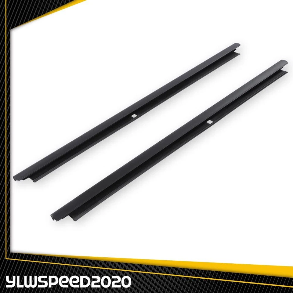 Tira de sellado trasera de fieltro de barrido de ventana exterior 2 piezas apta para camioneta Chevy GMC Cadillac Foto 3 de 4