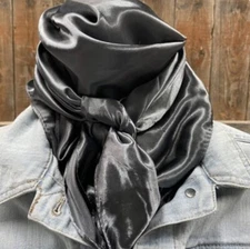 Wild Rag Scarf Solid Silver/Gray 35" X 35" Western Cowgirl