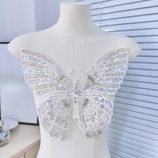 Broderie Papillon Patchs Maille Perlé Sequin Appliques Grand Artisanat Bricolage