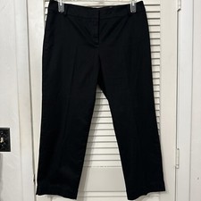 Talbots Womens Size10 Black Career Dress Pant Straight Leg 98 Cotton/Spandex