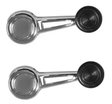 NEW! 1968 - 1970 Mustang & Bronco Quarter Window Crank Handles w/ Knobs Black