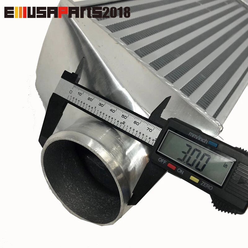 Intercooler de aleta de tubo universal EMUSA 3" E/S 27X7,25X4 apto para Honda Civic CRX S2000 Foto 3 de 4