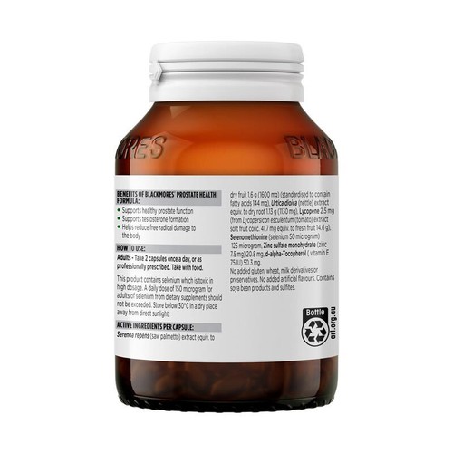 Blackmores Prostate Health Formula 60 Capsules - Picture 3 of 4