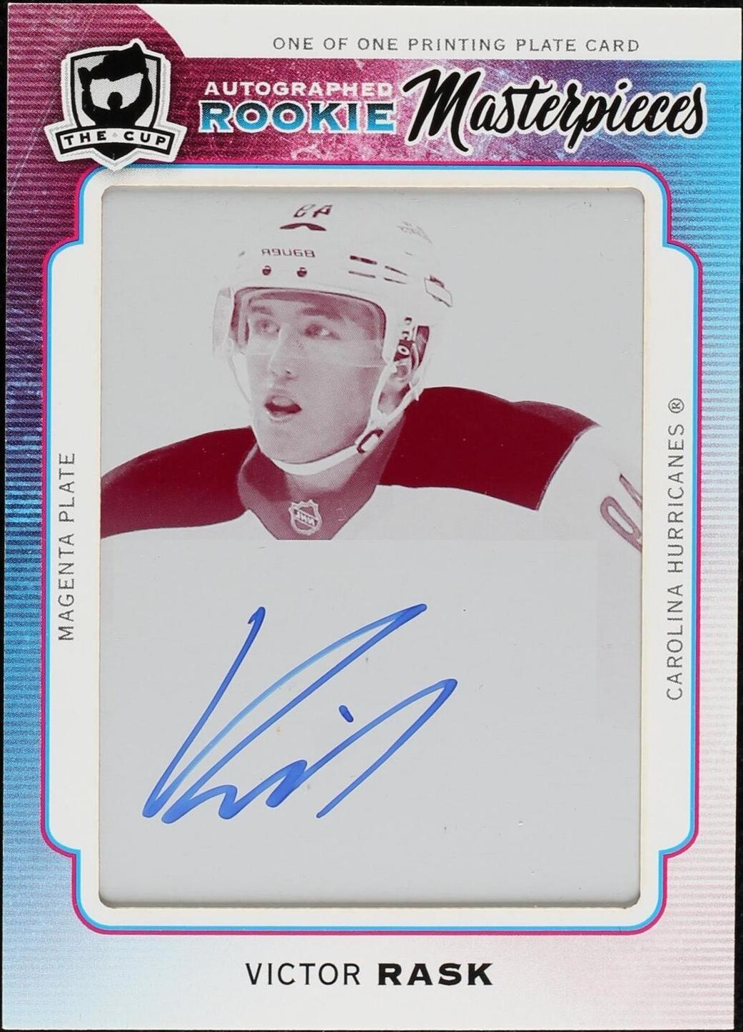 Victor Rask Autograph 2014-15 Upper Deck Premier - Victor Rask #PREM-98 Rookie Masterpiece ...