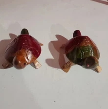 Hand Carved Wooden Turtle Set