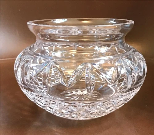 Lovely Vintage Waterford Crystal Flared Rim Vase/Urn 6" Diameter 4 3/4" Tall